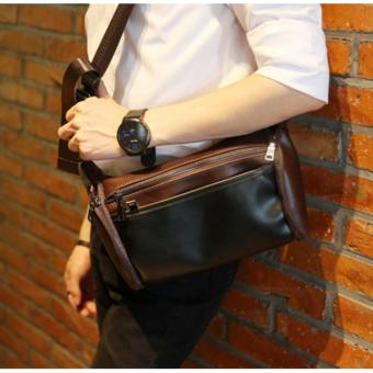 OSAKA กระเป๋าสะพายไหล่ สไตล์เท่ๆ หนัง PU รุ่น NE804 (สีกาแฟคาดดำ) OSAKA กระเป๋าสะพายไหล่ สไตล์เท่ๆ หนัง PU รุ่น NE804 (สีกาแฟคาดดำ)