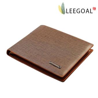 Leegoal พับครึ่งมนุษย์เงินธุรกิจหนัง Pu สีกระเป๋าสตางค์ (กาแฟ) Leegoal พับครึ่งมนุษย์เงินธุรกิจหนัง Pu สีกระเป๋าสตางค์ (กาแฟ)