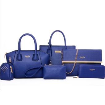 RichCoco (34) กระเป๋าแฟชั่นเกาหลี เซ็ต 6 ใบ (สีน้ำเงิน) RichCoco (34) กระเป๋าแฟชั่นเกาหลี เซ็ต 6 ใบ (สีน้ำเงิน)