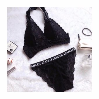 Miracle Bra เสื้อชั้นในสตรี ชุดชั้นในสตรี เซตบราลูกไม้ สุดเซ็กซี่ + กางเกงใน (สีดำ) - 1ชุด Miracle Bra เสื้อชั้นในสตรี ชุดชั้นในสตรี เซตบราลูกไม้ สุดเซ็กซี่ + กางเกงใน (สีดำ) - 1ชุด
