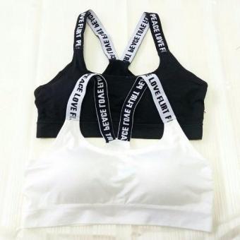 Miracle Bra เสื้อชั้นในสตรี ชุดชั้นในสตรี สปอร์ตบรา สปอร์ตบรา สาย PEACE LOVE FLIRT (สีขาว+สีดำ) - 2 ตัว Miracle Bra เสื้อชั้นในสตรี ชุดชั้นในสตรี สปอร์ตบรา สปอร์ตบรา สาย PEACE LOVE FLIRT (สีขาว+สีดำ) - 2 ตัว