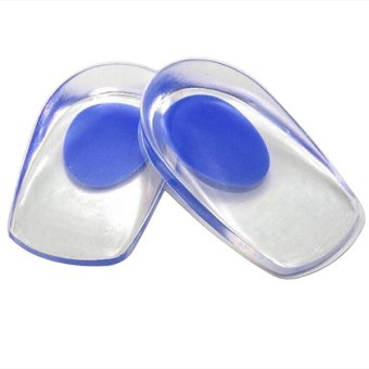 Bluelans เจลนวดส้นเท้ารองถ้วยกระดาษ Insoles ส้นเท้ากระตุ้นความเจ็บปวดแทรกซิลิโคนสีน้ำเงิน Bluelans เจลนวดส้นเท้ารองถ้วยกระดาษ Insoles ส้นเท้ากระตุ้นความเจ็บปวดแทรกซิลิโคนสีน้ำเงิน