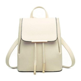 ผู้หญิงกระเป๋าสะพายเป้ท่องเที่ยวหนังกระเป๋านักเรียน Mochila Feminina สีเบจ ผู้หญิงกระเป๋าสะพายเป้ท่องเที่ยวหนังกระเป๋านักเรียน Mochila Feminina สีเบจ