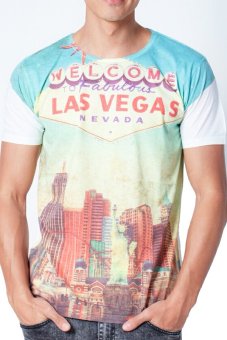 5th Avenue เสื้อยืดคอกลม Lasvegas Full Print (White) 5th Avenue เสื้อยืดคอกลม Lasvegas Full Print (White)
