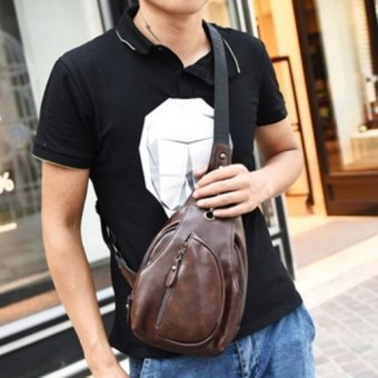 Tokyo Boy กระเป๋าหนังสะพายไหล่ คาดอก รุ่น UP03 (ดำ)