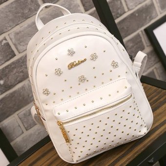 B'nana Beauty กระเป๋าเป้สะพายหลัง backpack women รุ่น BBB-02 (สีขาวเพชร) B'nana Beauty กระเป๋าเป้สะพายหลัง backpack women รุ่น BBB-02 (สีขาวเพชร)