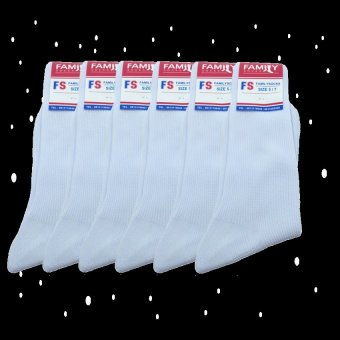 FAMILY SOCKS ถุงเท้านักเรียนสีขาวไนล่อน ขนาด 5-7 ปี (6 คู่) FAMILY SOCKS ถุงเท้านักเรียนสีขาวไนล่อน ขนาด 5-7 ปี (6 คู่)