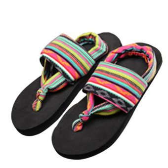 Gracefulvara หญิงชายโบฮีเมีย Flip Flops ฤดูปลูกยางแบนพื้นรองเท้ารองเท้าแตะรองเท้าหนัง Gracefulvara หญิงชายโบฮีเมีย Flip Flops ฤดูปลูกยางแบนพื้นรองเท้ารองเท้าแตะรองเท้าหนัง