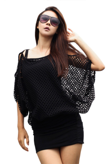 ซัมเมอร์แฟชั่นแต่งตัว Toprank ครึ่งแขนเสื้อสตรี Bodycon แต่งตัวเซ็กซี่มินิรัดรูป M-L (สีดำ) ซัมเมอร์แฟชั่นแต่งตัว Toprank ครึ่งแขนเสื้อสตรี Bodycon แต่งตัวเซ็กซี่มินิรัดรูป M-L (สีดำ)