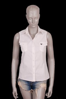 Augustrio เสื้อเชิ๊ตแขนกุดผู้หญิง (สีขาว) Augustrio เสื้อเชิ๊ตแขนกุดผู้หญิง (สีขาว)
