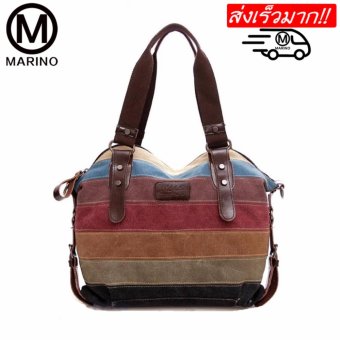 Marino กระเป๋า กระเป๋าสะพาย กระเป๋าสะพายผู้หญิง ผ้าแคนวาส No. 0168 - Rianbow Marino กระเป๋า กระเป๋าสะพาย กระเป๋าสะพายผู้หญิง ผ้าแคนวาส No. 0168 - Rianbow