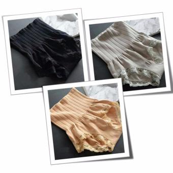 Munafie กางเกงในกระชับสัดส่วน กางเกงในเก็บพุง (สีเนื้อ+สีดำ+สีเทา) - 3 ตัว Munafie กางเกงในกระชับสัดส่วน กางเกงในเก็บพุง (สีเนื้อ+สีดำ+สีเทา) - 3 ตัว