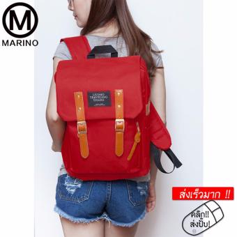 Marino กระเป๋า กระเป๋าเป้ กระเป๋าสะพายหลังสีดำ Woman Backpack No.0224 - Red Marino กระเป๋า กระเป๋าเป้ กระเป๋าสะพายหลังสีดำ Woman Backpack No.0224 - Red
