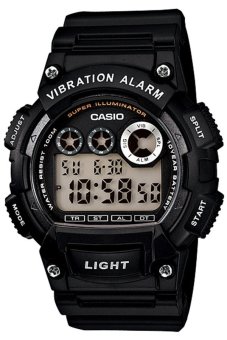 Casio Standard นาฬิกาข้อมือผู้ชาย สีดำ สายเรซิ่น รุ่น W-735H-1AVDF Casio Standard นาฬิกาข้อมือผู้ชาย สีดำ สายเรซิ่น รุ่น W-735H-1AVDF