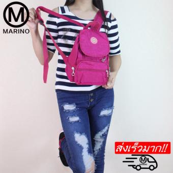 Marino กระเป๋าเป้สะพายหลังผ้าไนล่อนกันน้ำอย่างดี รุ่น 1150 - Pink Marino กระเป๋าเป้สะพายหลังผ้าไนล่อนกันน้ำอย่างดี รุ่น 1150 - Pink