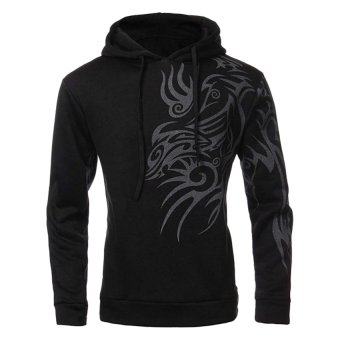 Gracefulvara Hoodies ทรงเพรียวชวนผู้ชายไปด้วยเหงื่อเสื้อแจ็คเก็ตมีฮู้ดเสื้อนอกลวดลายมังกร (สีดำ) Gracefulvara Hoodies ทรงเพรียวชวนผู้ชายไปด้วยเหงื่อเสื้อแจ็คเก็ตมีฮู้ดเสื้อนอกลวดลายมังกร (สีดำ)