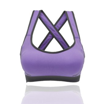 Like Sport bra ชุดชั้นใน สปอร์ตบรา แบบสายไขว้ด้านหลัง ชุดชั้นในสตรี(สีม่วง) Like Sport bra ชุดชั้นใน สปอร์ตบรา แบบสายไขว้ด้านหลัง ชุดชั้นในสตรี(สีม่วง)
