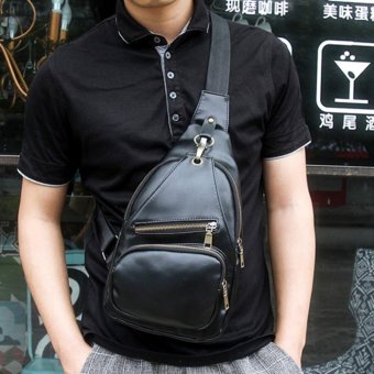 Osaka กระเป๋าสะพายไหล่ คาดอกผู้ชาย หนังPU รุ่น KA02 (สีดำ) Osaka กระเป๋าสะพายไหล่ คาดอกผู้ชาย หนังPU รุ่น KA02 (สีดำ)