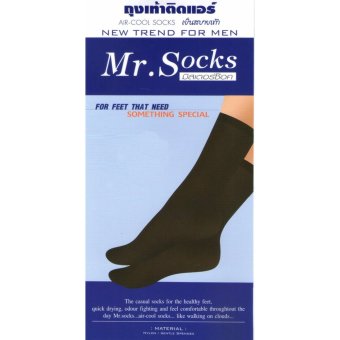 Marco ถุงเท้าชายติดแอร์ Mr.Socks แพ็ค 6 คู่ (สีดำ) Marco ถุงเท้าชายติดแอร์ Mr.Socks แพ็ค 6 คู่ (สีดำ)