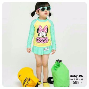 Baby-25 ชุดว่ายน้ำเด็กแขนยาว กางเกงกระโปรง ไซร์ S-XL (เขียว) กันUV 50% Baby-25 ชุดว่ายน้ำเด็กแขนยาว กางเกงกระโปรง ไซร์ S-XL (เขียว) กันUV 50%