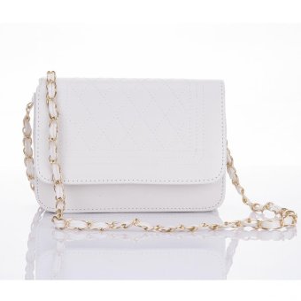 Premium Bag กระเป๋าแฟชั่น กระเป๋าสะพายข้าง รุ่น PB-002 (สีขาว) Premium Bag กระเป๋าแฟชั่น กระเป๋าสะพายข้าง รุ่น PB-002 (สีขาว)