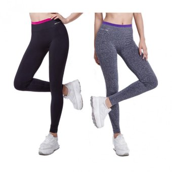 Exercise Pants ( Pack2) - เซ็ทกางเกงออกกำลังกาย โยคะ พิลาทิส ขายาวขอบสี ดำ +เทา 2ตัว Exercise Pants ( Pack2) - เซ็ทกางเกงออกกำลังกาย โยคะ พิลาทิส ขายาวขอบสี ดำ +เทา 2ตัว