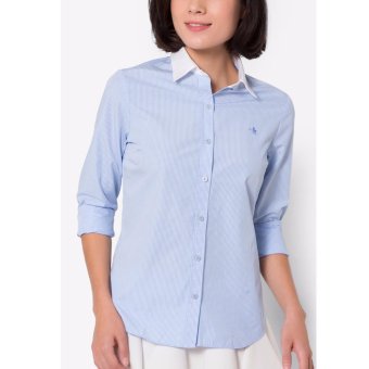 PRIMO LINEA เสื้อเชิ้ตแขนยาว ลายตารางเล็ก รุ่น 4JW42L3095 (สีฟ้า) PRIMO LINEA เสื้อเชิ้ตแขนยาว ลายตารางเล็ก รุ่น 4JW42L3095 (สีฟ้า)
