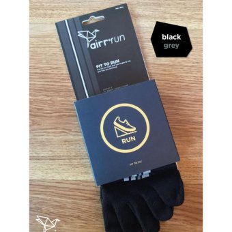 Airr Apparel ถุงเท้าสุขภาพสำหรับนักวิ่ง 5 นิ้ว รุ่น Airr Run 5 toes สี Black/Grey Airr Apparel ถุงเท้าสุขภาพสำหรับนักวิ่ง 5 นิ้ว รุ่น Airr Run 5 toes สี Black/Grey