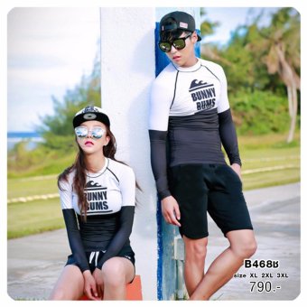 B468ช ชุดว่ายน้ำแขนยาว (ขาว) ไซร์ XL-3XL กัน UV 50% B468ช ชุดว่ายน้ำแขนยาว (ขาว) ไซร์ XL-3XL กัน UV 50%