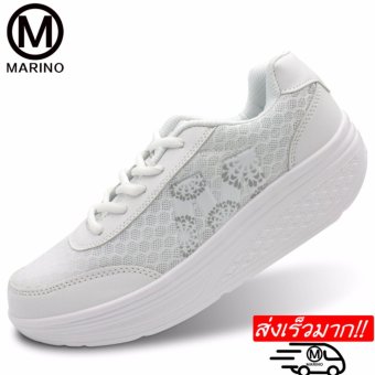 Marino รองเท้านักเรียน-นักศึกษาสีขาว รองเท้าผ้าใบ รองเท้าหนังแฟชั่น No.A012 - White Marino รองเท้านักเรียน-นักศึกษาสีขาว รองเท้าผ้าใบ รองเท้าหนังแฟชั่น No.A012 - White