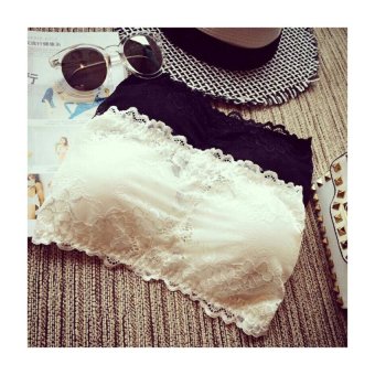 Miracle Bra เสื้อชั้นใน บราเกาะอก ลูกไม้ สายไขว้หลัง (สีขาว + สีดำ) - 2 ตัว Miracle Bra เสื้อชั้นใน บราเกาะอก ลูกไม้ สายไขว้หลัง (สีขาว + สีดำ) - 2 ตัว
