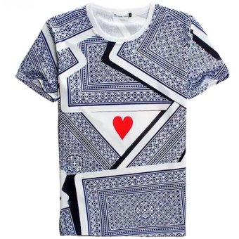 ไพ่โป๊กเกอร์เก่งคุณภาพหัวใจแขนสั้นคอกีฬาบอลชายรอบ 3d เสื้อยืด ไพ่โป๊กเกอร์เก่งคุณภาพหัวใจแขนสั้นคอกีฬาบอลชายรอบ 3d เสื้อยืด