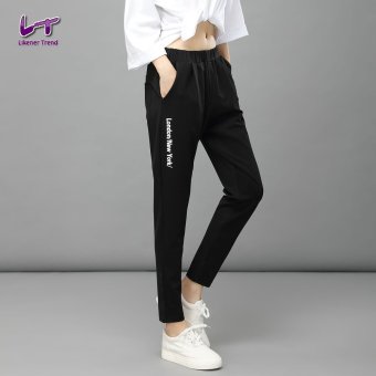 Likener Trend จดหมายร่วงขาจรเต็มตัวไซส์พิเศษกางเกงหลวม ๆ ฮาเร็ม (สีดำ) Likener Trend จดหมายร่วงขาจรเต็มตัวไซส์พิเศษกางเกงหลวม ๆ ฮาเร็ม (สีดำ)