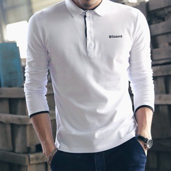 แฟชั่นผู้ชายแขนเสื้อโปโลลำลองแบบผ้าขาว แฟชั่นผู้ชายแขนเสื้อโปโลลำลองแบบผ้าขาว