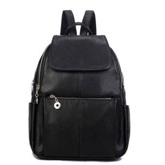 Stmartshop Fashion Bag กระเป๋าเป้สะพายหลังหนัง รุ่น 197 (สีดำ) Stmartshop Fashion Bag กระเป๋าเป้สะพายหลังหนัง รุ่น 197 (สีดำ)