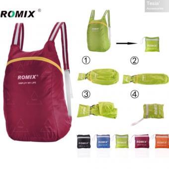 tesia ROMIX กระเป๋าเป้กันน้ำพับได้ Waterproof Foldable Backpack red tesia ROMIX กระเป๋าเป้กันน้ำพับได้ Waterproof Foldable Backpack red