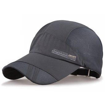 ผู้หญิงธรรมดาคนหมวกเบสบอลฮิพฮอพหน้ากากหมวกตาข่ายตะ Snapback ปรับได้ (ลึกสีเทา) ผู้หญิงธรรมดาคนหมวกเบสบอลฮิพฮอพหน้ากากหมวกตาข่ายตะ Snapback ปรับได้ (ลึกสีเทา)