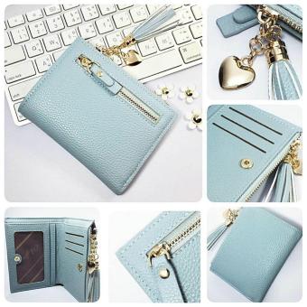 Korean style กระเป๋าสตางค์ผู้หญิงใบสั้น รุ่น AC-002LTBU(สีฟ้าอ่อน) Korean style กระเป๋าสตางค์ผู้หญิงใบสั้น รุ่น AC-002LTBU(สีฟ้าอ่อน)