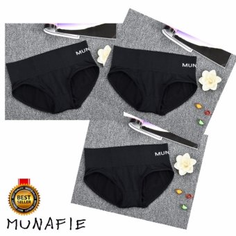 MUNAFIE MODEL AT-76 กางเกงในกระชับเอวจากญี่ปุ่น ทรงบิกินี่ (สีดำ)Set 3pcs MUNAFIE MODEL AT-76 กางเกงในกระชับเอวจากญี่ปุ่น ทรงบิกินี่ (สีดำ)Set 3pcs