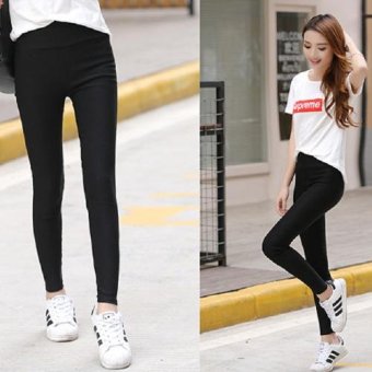 Dolly กางเกงขายาวผ้ายืด กางเกงทรงสกีนนี่ (สีดำ) รุ่นR8001 Dolly กางเกงขายาวผ้ายืด กางเกงทรงสกีนนี่ (สีดำ) รุ่นR8001