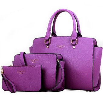 RichCoco SET กระเป๋าแฟชั่นเกาหลี + กระเป๋าถือผู้หญิง + กระเป๋าสะพายข้าง + เซ็ต 3 ใบ (สีม่วง) RichCoco SET กระเป๋าแฟชั่นเกาหลี + กระเป๋าถือผู้หญิง + กระเป๋าสะพายข้าง + เซ็ต 3 ใบ (สีม่วง)