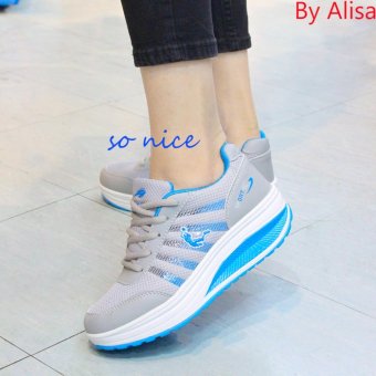 Alisa Shose รองเท้าผ้าใบแฟชั่น Comfort รุ่น A706 Grey Blue Alisa Shose รองเท้าผ้าใบแฟชั่น Comfort รุ่น A706 Grey Blue