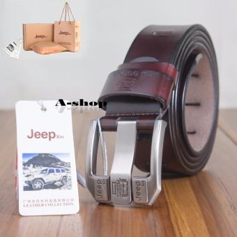 A-shop เข็มขัดผู้ชาย เข็มขัดหนังแท้ Jeep-QB-T1618-Xin2-125Coffee A-shop เข็มขัดผู้ชาย เข็มขัดหนังแท้ Jeep-QB-T1618-Xin2-125Coffee