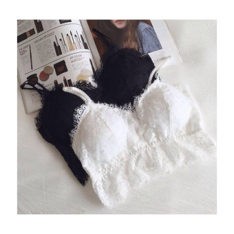 Miracle Bra เสื้อชั้นใน เสื้อสายเดี่ยว ลูกไม้ (สีขาว 1+สีดำ 1) - 2 ตัว Miracle Bra เสื้อชั้นใน เสื้อสายเดี่ยว ลูกไม้ (สีขาว 1+สีดำ 1) - 2 ตัว
