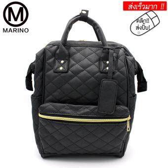 Marino กระเป๋าเป้ กระเป๋าสะพายหลัง MINI PU Leather Bag No.0232 - Black Marino กระเป๋าเป้ กระเป๋าสะพายหลัง MINI PU Leather Bag No.0232 - Black