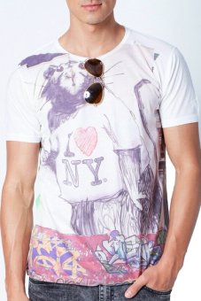 5th Avenue เสื้อยืดคอกลม Nyc Art (White) 5th Avenue เสื้อยืดคอกลม Nyc Art (White)