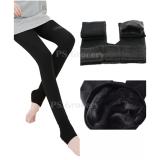 Leggings Winter -5 เลกกิ้งบุขน กางเกงเลกกิ้งบุขน  สกืนนี่บุขน กางเกงบุขน กางเกงขายาวกันหนาว ขนาดฟรีไซส์ สีดำ   
