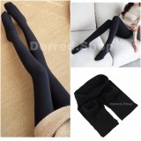 Leggings Winter Fullfeet กางเกงเลกกิ้งบุขน เลกกิ้งบุขน ลองจอน ฮีทเทค กางเกงบุขน รุ่น Fullfeet คลุมนิ้วเท้า สีดำ