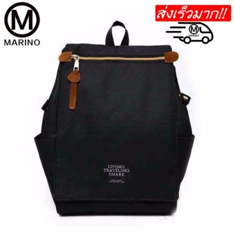 Marino กระเป๋า กระเป๋าเป้ กระเป๋าสะพายหลังสีดำ