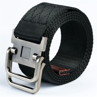Men Military Tactical Nylon Belt Army Outdoor Canvas Strap 125cmLong (Black) - intl Men Military Tactical Nylon Belt Army Outdoor Canvas Strap 125cmLong (Black) - intl